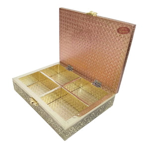 Selamat Hari Raya Designed Wooden Handmade Antique Metal Finished Festival Gift Box